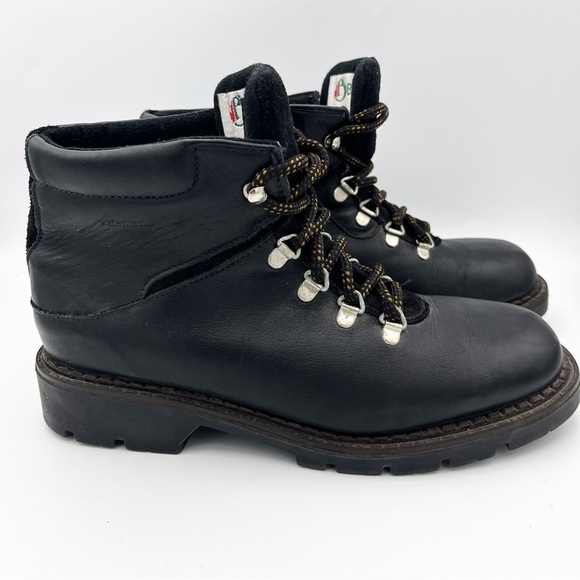 Vintage Blondo Waterproof Leather Lug Sole Lace Up Chunky Boots Grunge - Picture 1 of 11